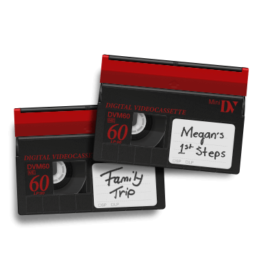 MiniDV video tape transfer to digital, including HDV, DVCAM, and DVCPRO variants